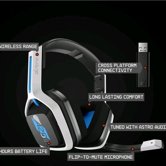 Astro A20 Bluetooth Wireless Gaming Headset for Playstation 4/5 - Picture 8 of 14